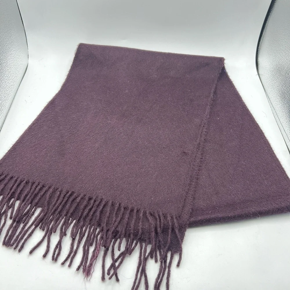 Audrey Buckner 100% Baby Alpaca Purplish Scarf Made‎ in Peru